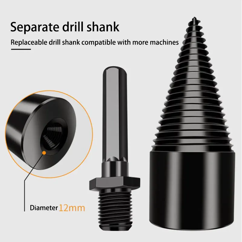 New Firewood Chop Wood Drill Bit Splitting Tool Splitting Co