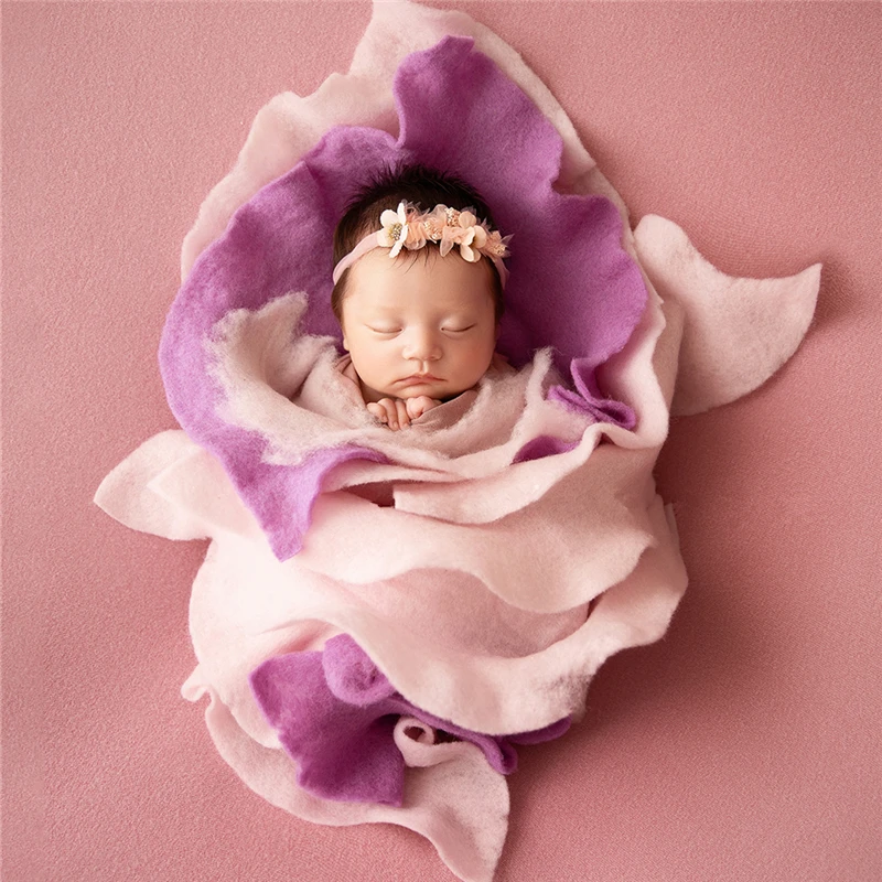 Dvotinst Newborn Photography Props Baby Soft Wool Wraps Posing Wrap Gifts Fotografia Accessories Studio Shooting Photo Props enlarge