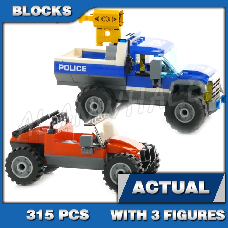 

315pcs CIty Urban Cop Mountain Dirt Road Pursuit Motocross Bike 4x4 Roadoff 10862 Building Blocks Set Compatible with Model