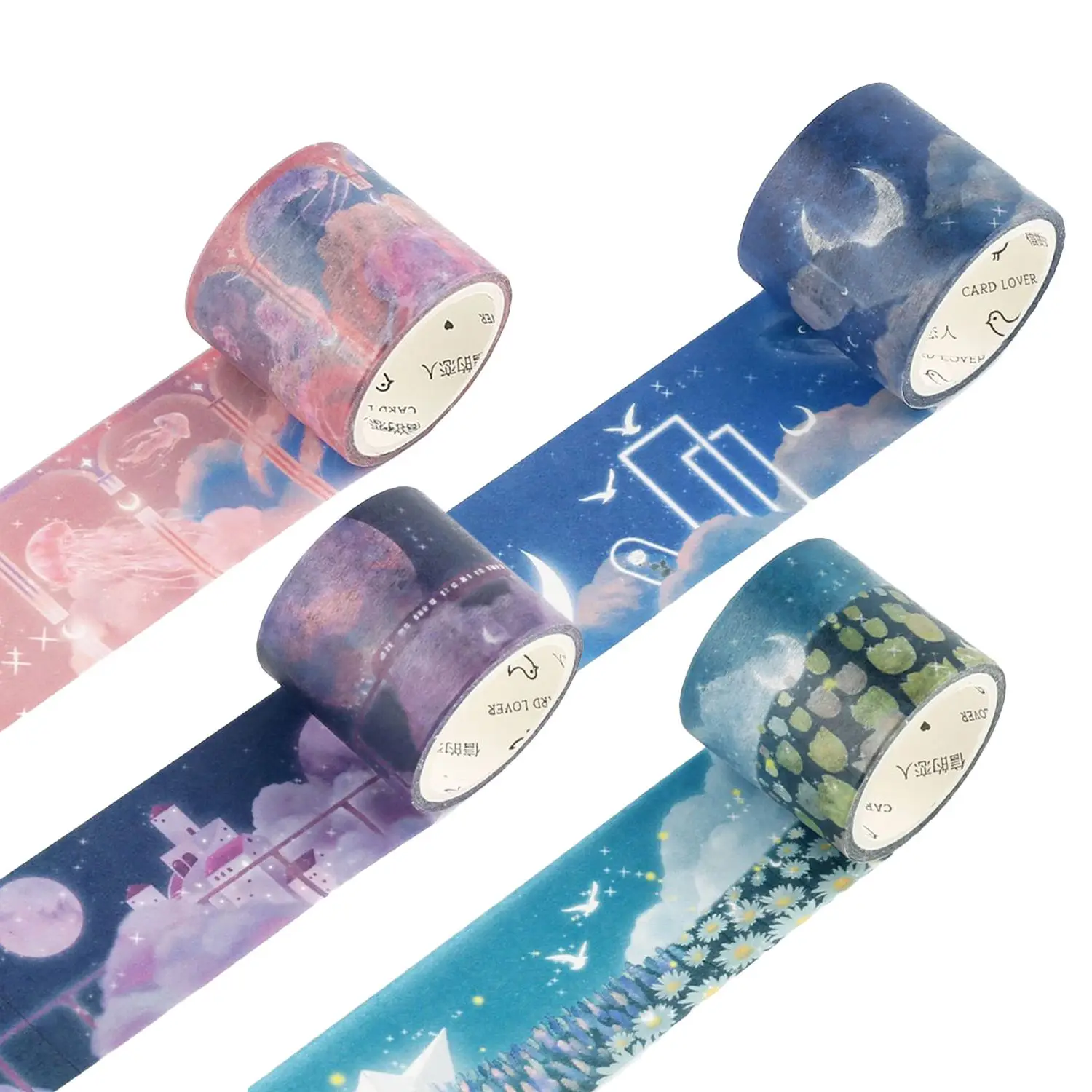 

DIY Moon Whale Masking Adhesive Washi Tape Scrapbooking Sticker Label