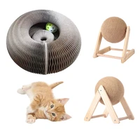 cat ball corrugated paper magnetic adsorption magic organ unlimited stitching cat scratch board and claw sharpener toys for cats