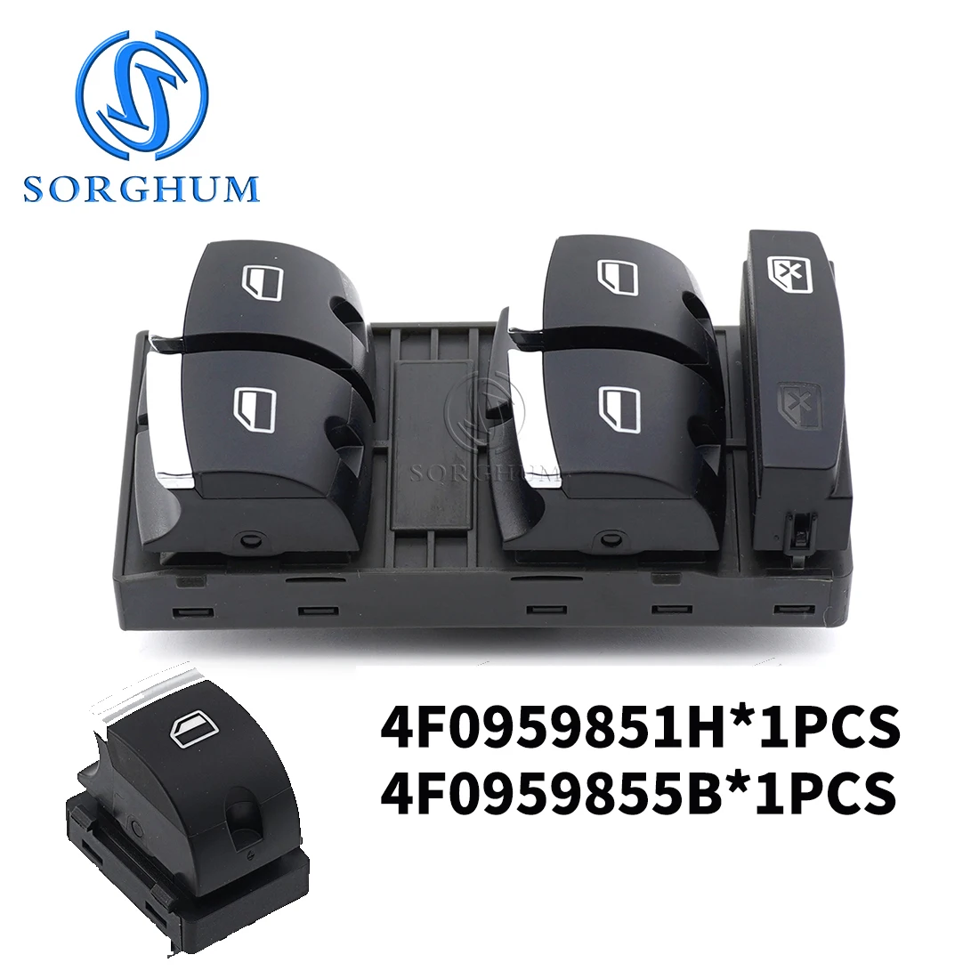 

Новая хромированная кнопка управления главным окном 4F0959851H для Audi A3 8P A6 S6 RS6 C6 Q7 2004 2005 2006 2007 2008 2009 2010 4F0 959 851F 4F0 959 851A