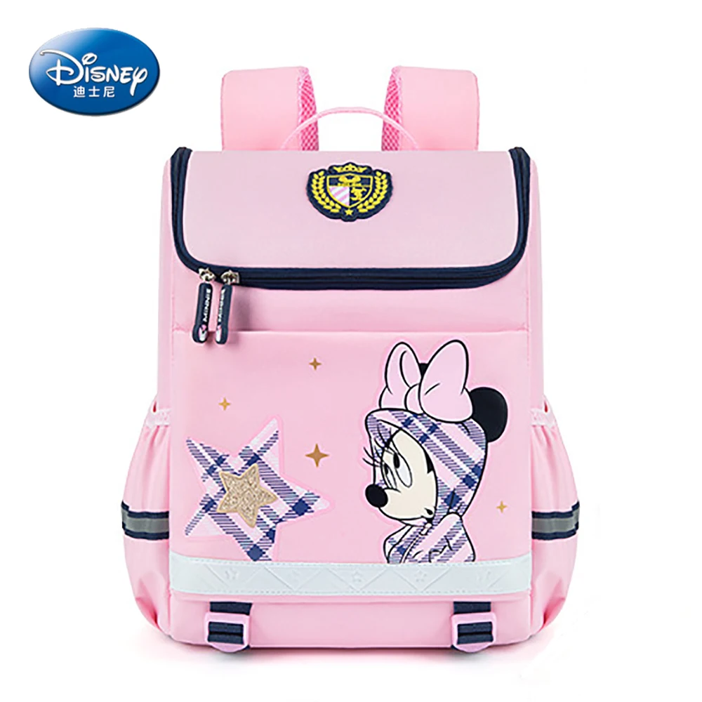 Детские вместительные школьные ранцы Disney для мальчиков и девочек, модный дышащий рюкзак с Микки и блестками для студентов