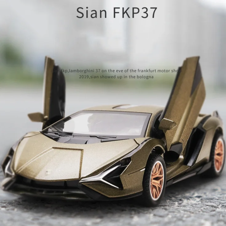 

SIAN FKP37 1:32 Alloy Sports Car Model Diecast Sound Light Super Racing Lifting Tail Car Wheels Toys For Children Christmas gift