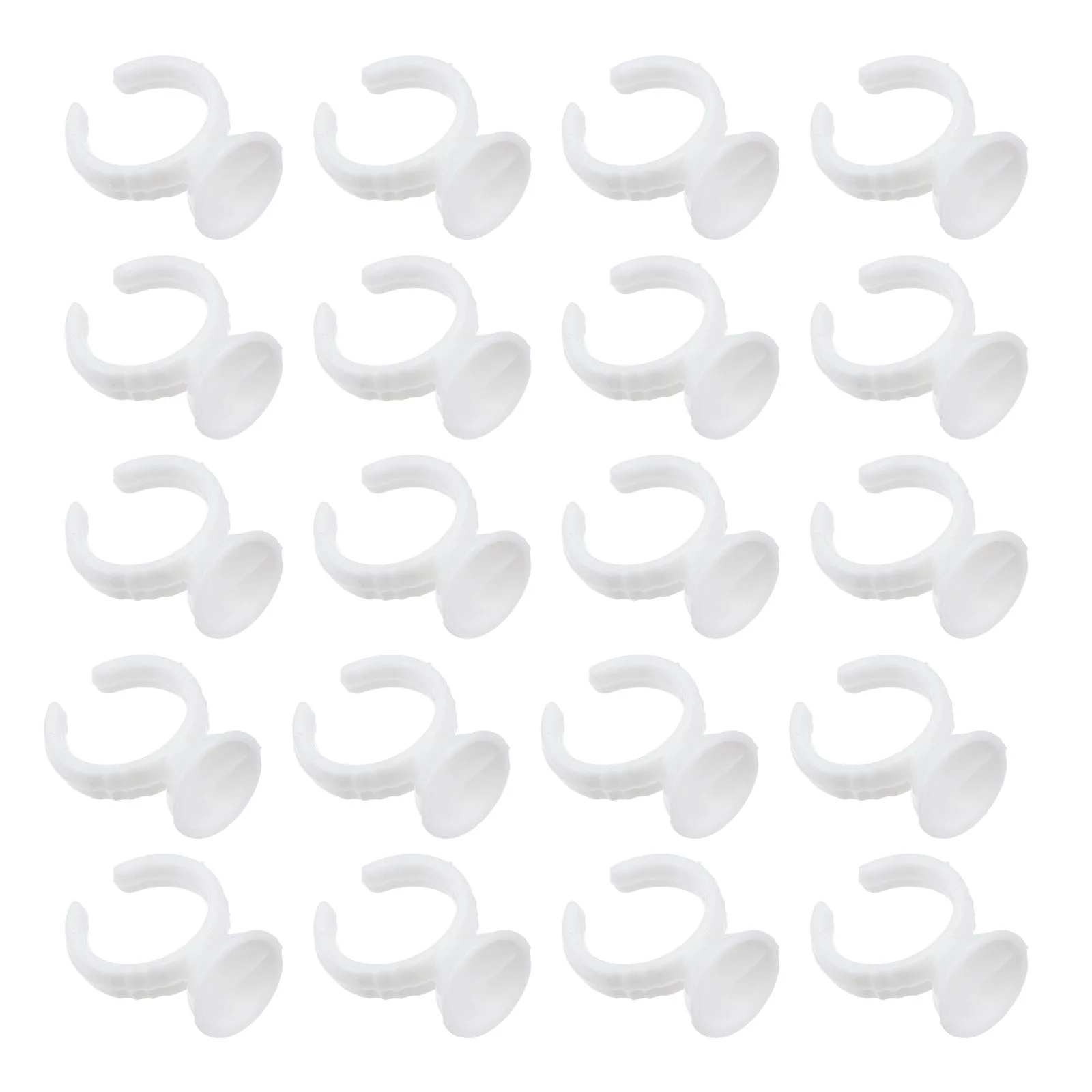 

100pcs Glue Ring Cup Glue Pallet Holder Volume Glue Ring Eyelash Pigment Holder Adhesive Pigment Holder Makeup Rings Cup for