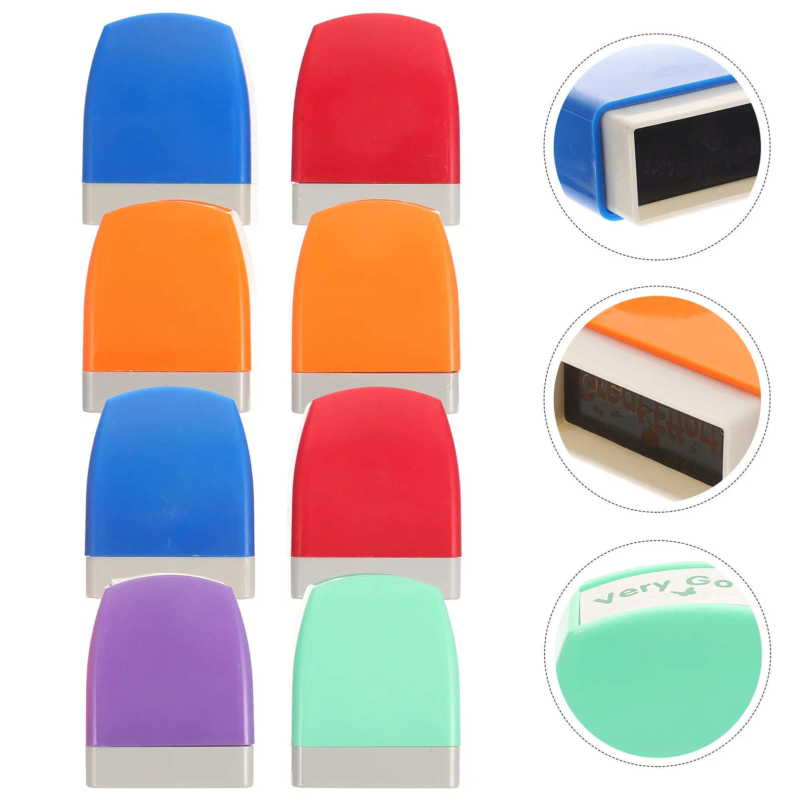 

Toddler Stamps Encouragement Stamp Set Multi-function Stampers Teachers English Stamps Practical Small Portable DIY