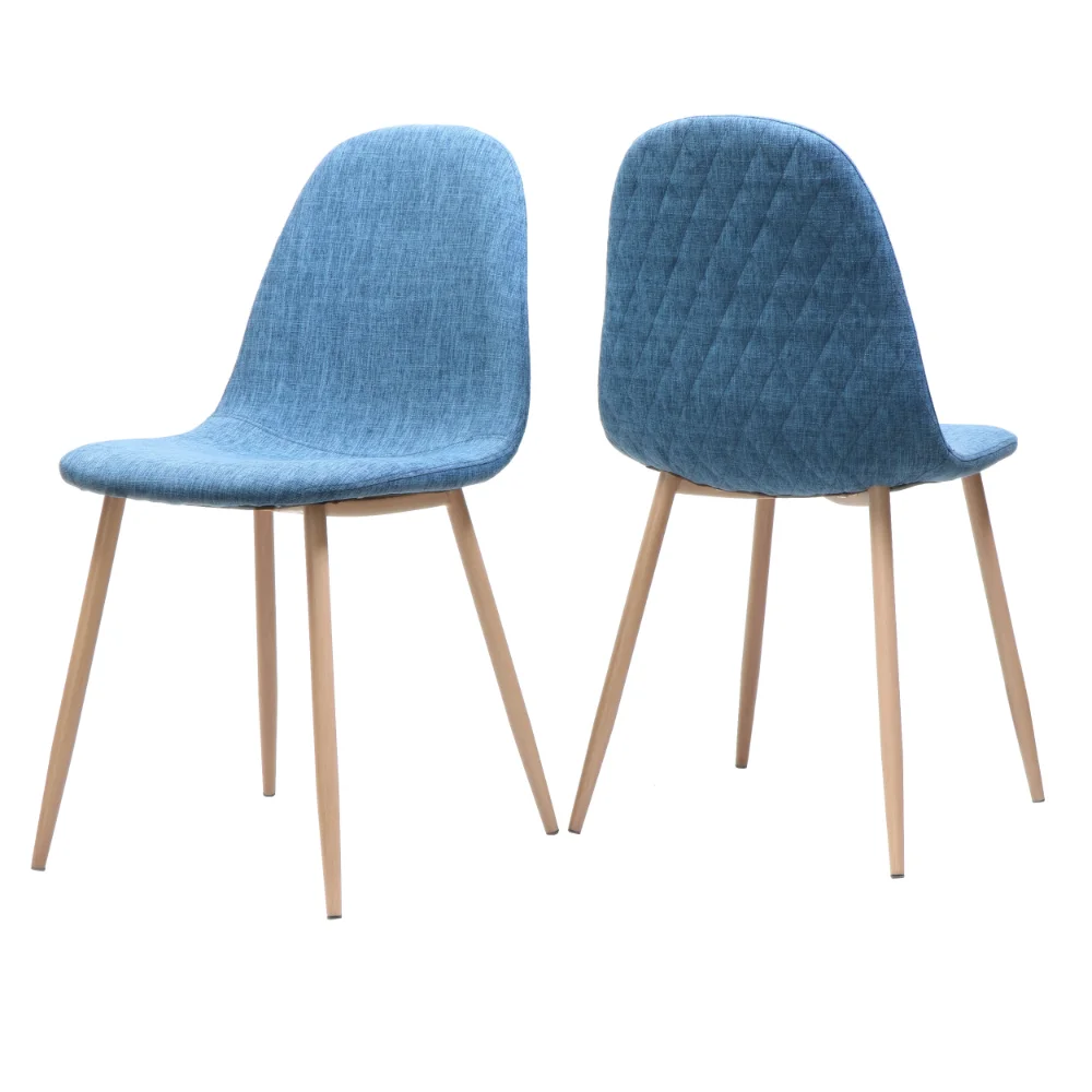 

Samir Mid Century Fabric Finish Dining Chairs, Set of 2, Durable and Strong ,Iron with Wood,21.50 X 18.00 X 34.25 Inches