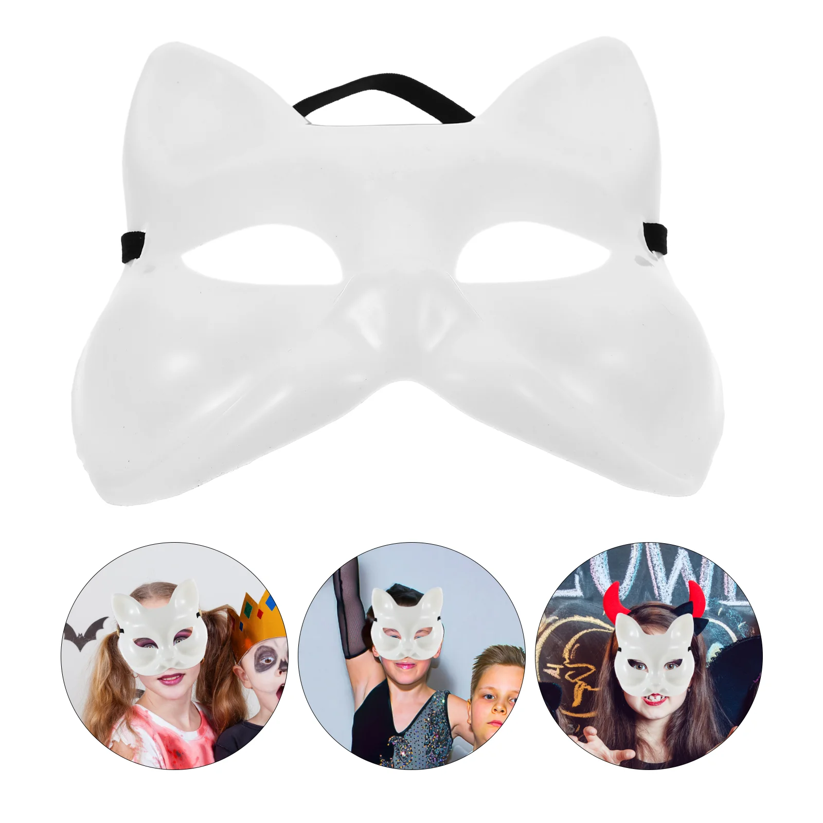 

4 Pcs Halloween Accessories Blank Mask For Masquerade Party Masks Painting Cosplay Decor Costume Accessory Accessories Plastic