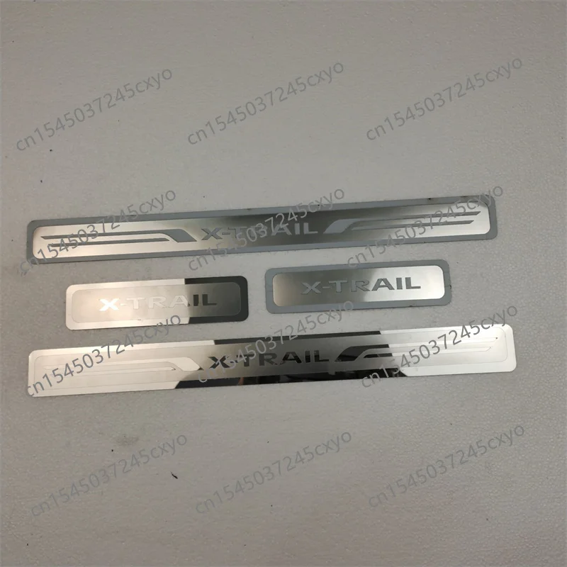 

Для Nissan X-TRAIL X TRAIL 2014 2015 2016 2017 2018 2019 2020 2021 из нержавеющей стали, Накладка на порог, отделка, Стайлинг автомобиля