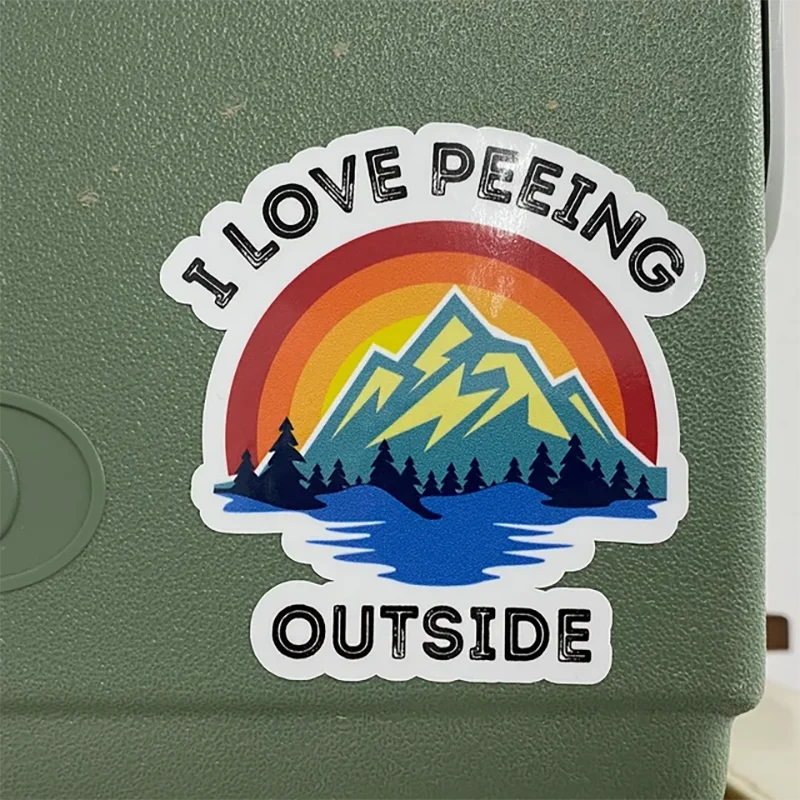 Цветные наклейки с текстом и изображением гор для автомобиля окна бампера двери