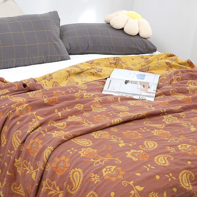 Японское хлопковое покрывало s покрывала жаккардовое летнее тонкое одеяло для