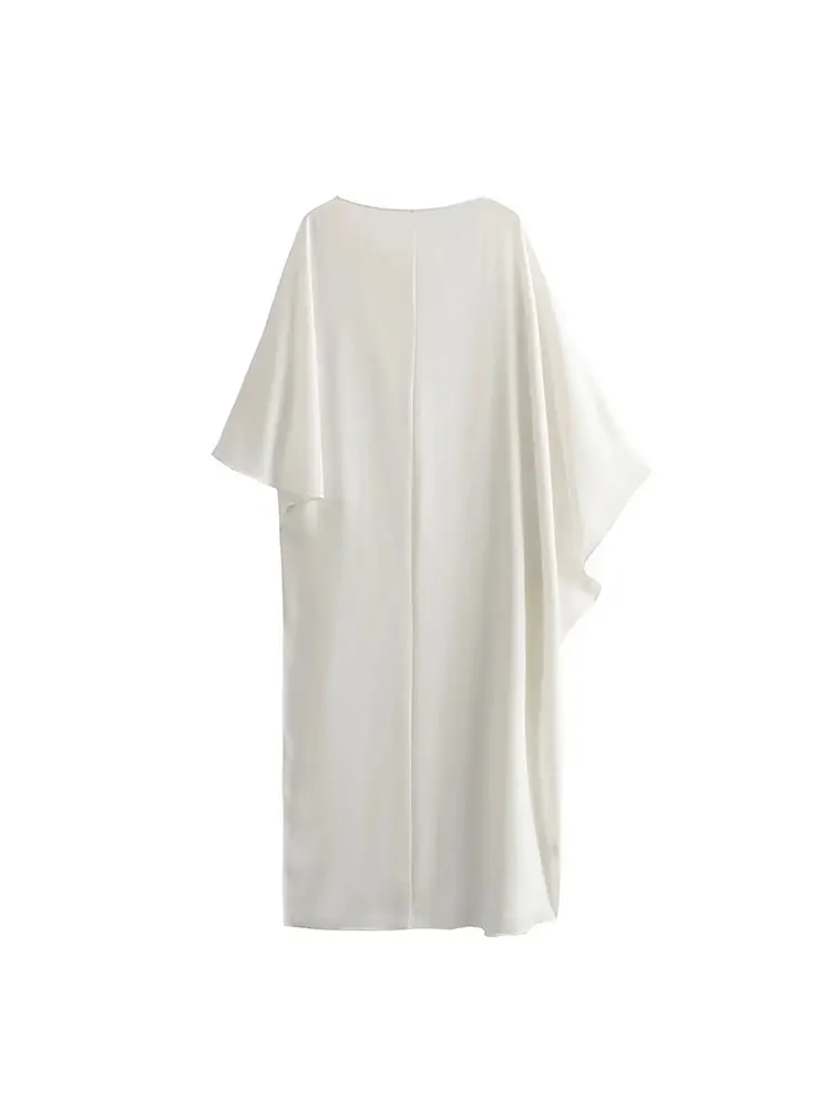 Женская свободная рубашка с длинным рукавом круглым вырезом