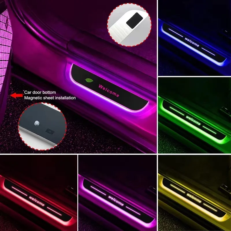 

For Lexus Car Door Lights Car LED Door Sill Lights, Customized Logo or Text, Wireless Car Door Lights (2Pcs Rear Door)