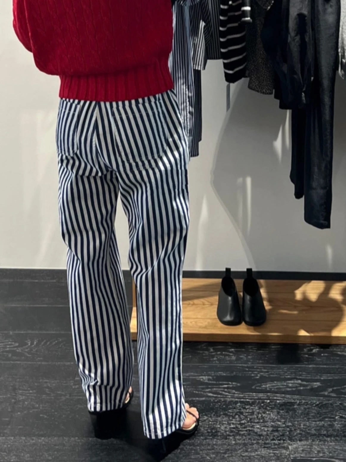 Корейские универсальные ретро брюки kusхитки с высокой талией и вертикальными