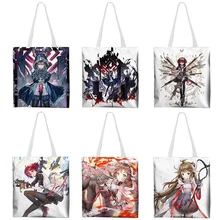 Cartoon Anime Game Genshin Impact Men Women Handbag Canvas Bag Shopping Bag Shoulder Bag