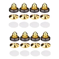 8x gold speaker spike with floor discs stand foot isolation spikes professional speaker accessories