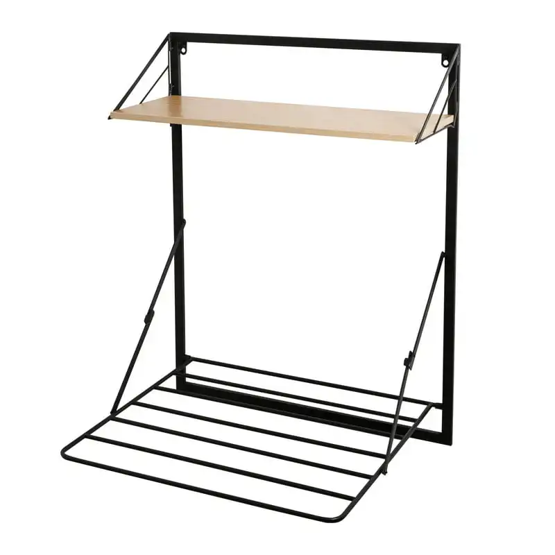 

Laundry Shelf + Drying Rack Combo, Lt Oak