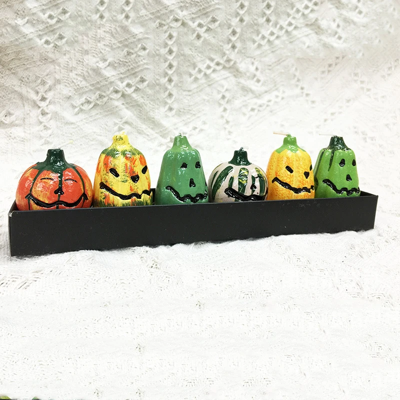 

Восковая свеча с фитилями, светящаяся свеча Милая свечка, украшение для дома, маленькая свеча, декоративная свеча на Хэллоуин, бытовой предм...