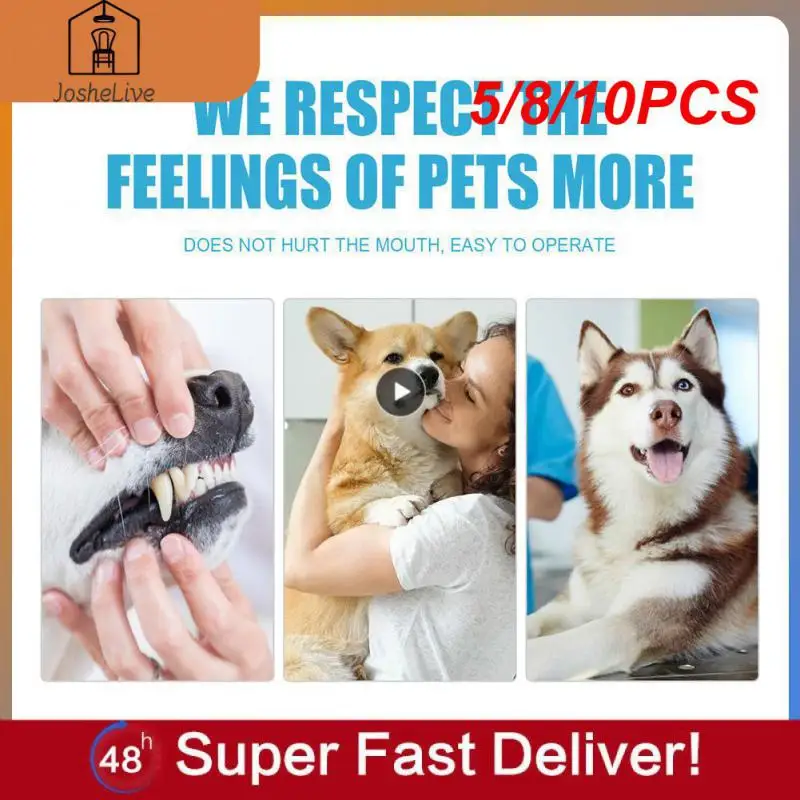 

5/8/10PCS Pet Toothpaste Mouth Fresh Dog Fresh Breath Deodorant Tooth Cleaning Prevent Calculus Cat Oral Care Pet Supplies