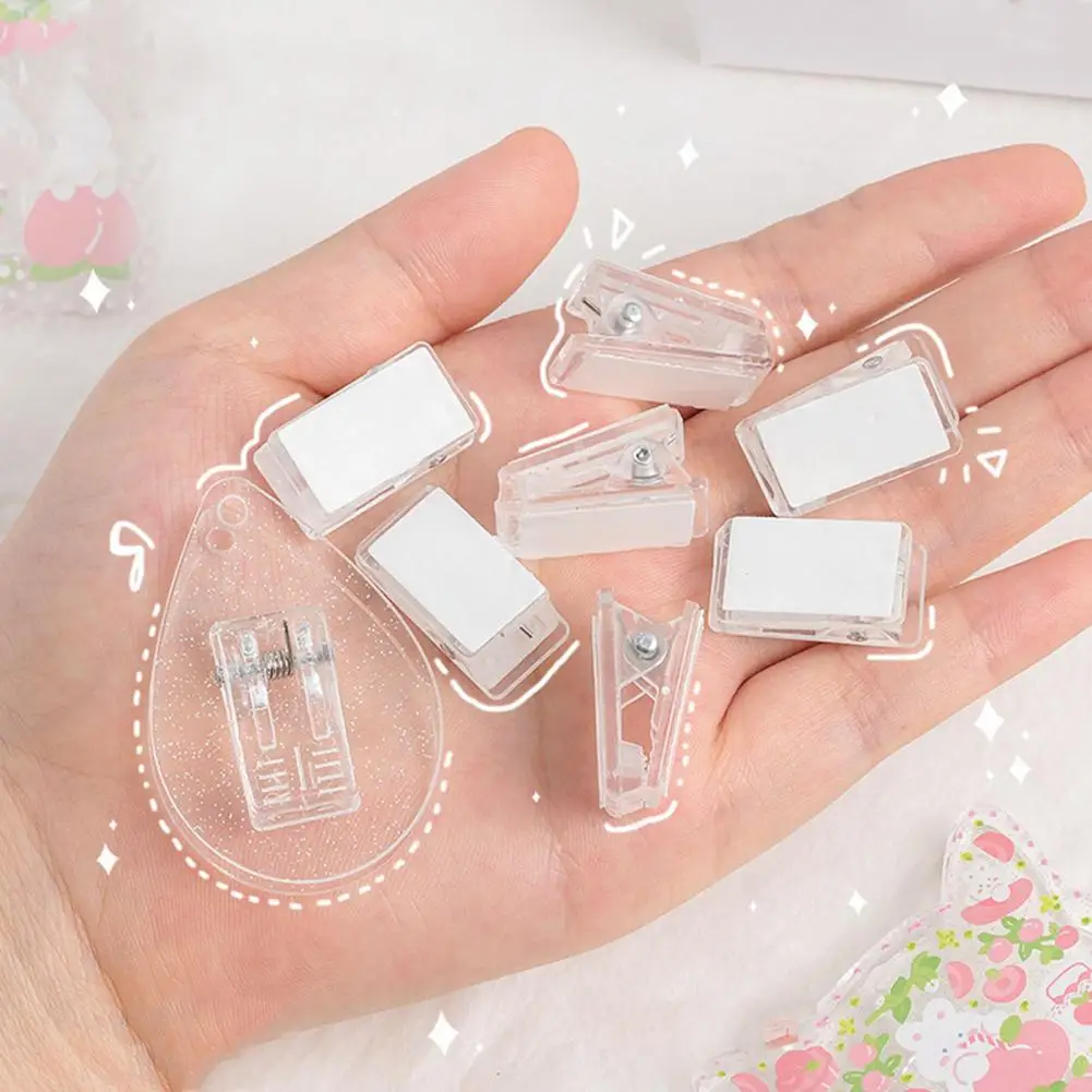 Зажимы для бумаг компактные универсальные самоклеящиеся 50 шт.