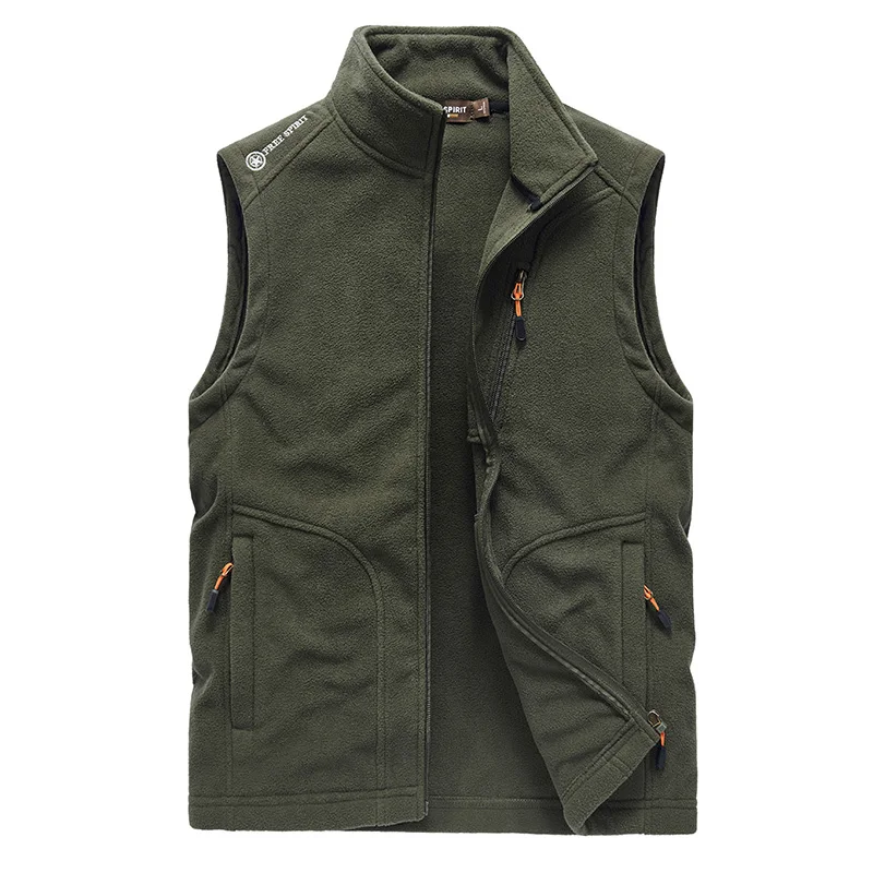 

Hot Men Warm Fleece Vest Jacket 2022 Winter New Tactical Sleeveless Waistcoat Autumn Fashion Casual Vest Waistcoat Jacket Men