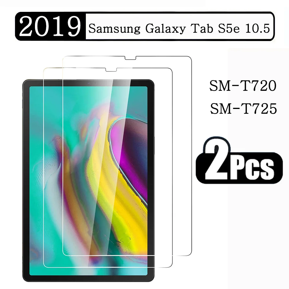 (2 Packs) Tempered Glass For Samsung Galaxy Tab S5e 10.5 2019 SM-T720 SM-T725 Screen Protector Tablet Film
