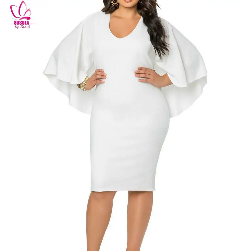 SUSOLA весна осень зима женское облегающее платье с рукавами летучая мышь v-образным