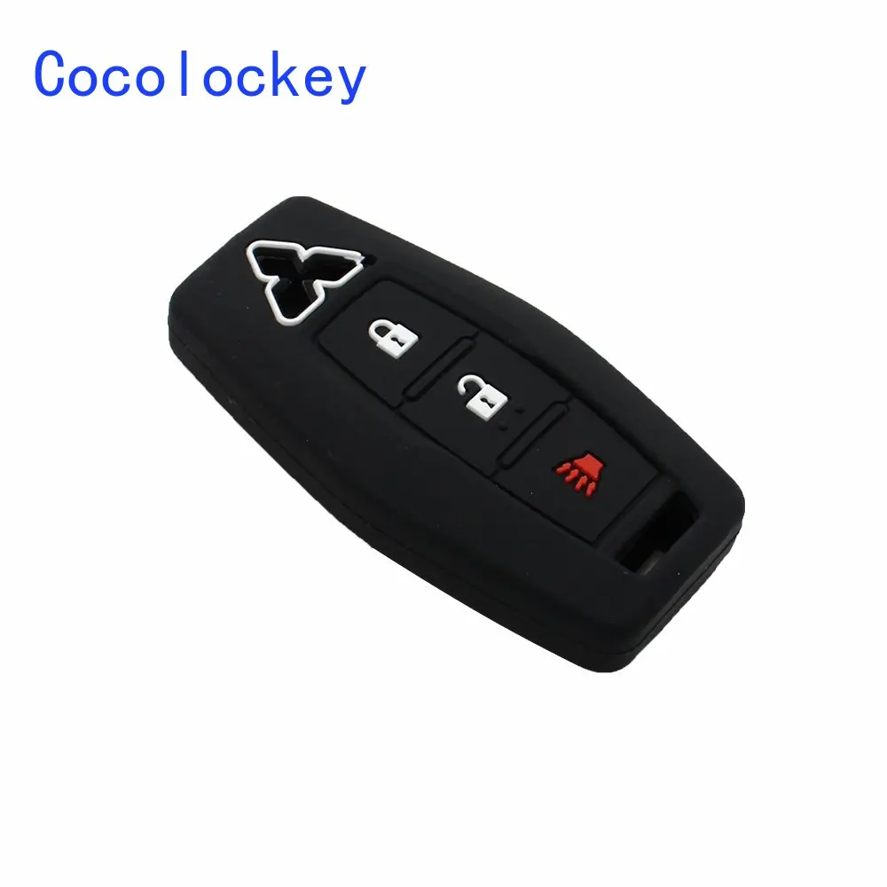 

Cocolockey силиконовый брелок для дистанционного ключа для Mitsubishi 2022 - 2024 Outlander 3 кнопки защитный резиновый держатель