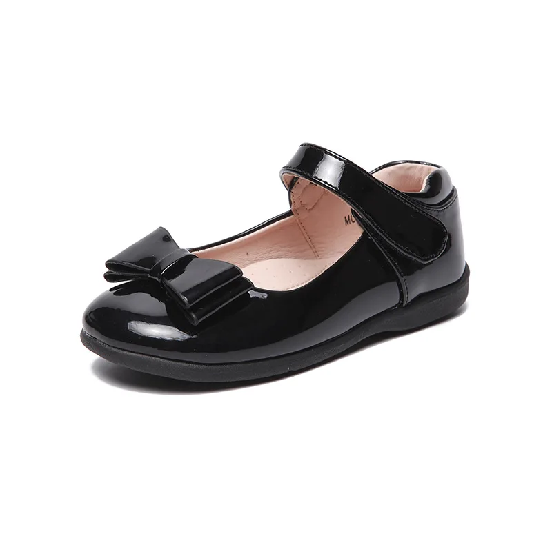 

2022 Spring Autumn New Girls Black Leather Shoes Big Children Single Shoes Students Fashion Shoes for Kids