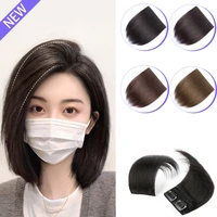 synthetic hair pad clip in extension for women natural wig female short straight invisible hairpins adding extra volume piece