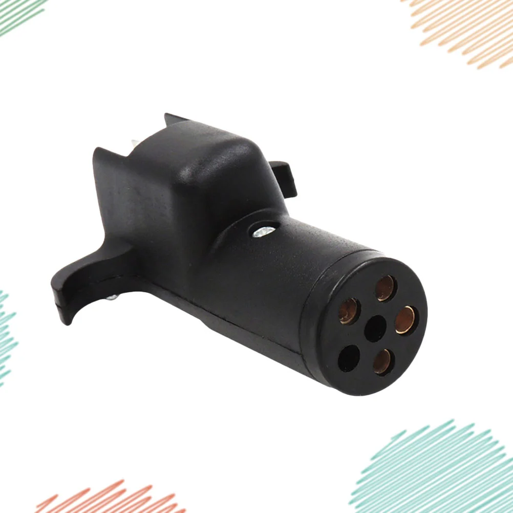 

1pc American Standard 4 Trailer Adapter Connector Plug Towing Plug Socket Trailer Accessories (Black)