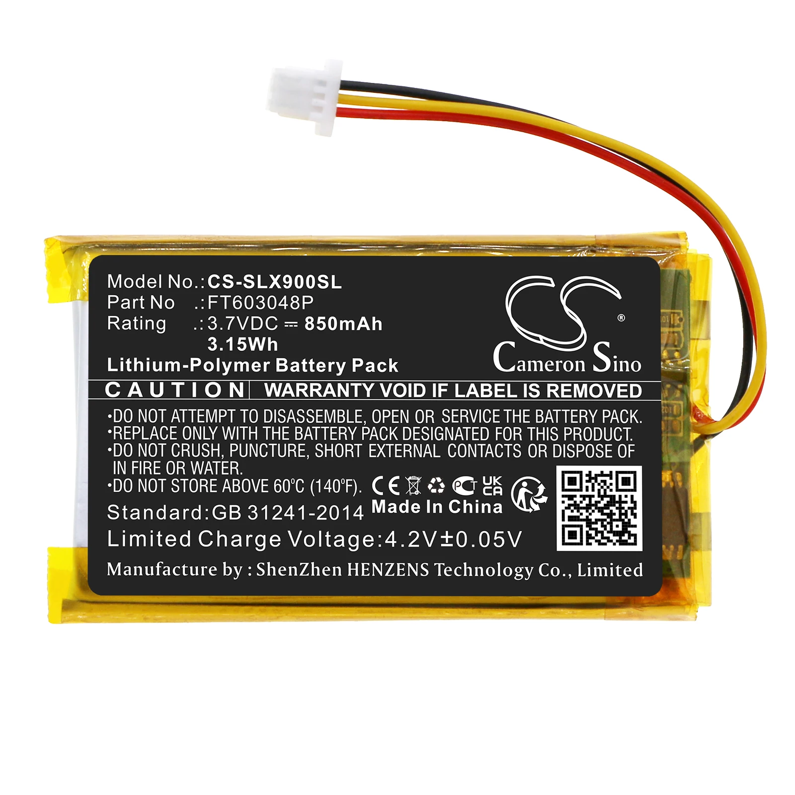 Фото Аккумулятор Cameron Sino, аккумуляторы, беспроводная головка 3,7 в, 850 мАч для SteelSeries Arctis PDP LVL50 Arctis 9X FT603048P CS-SLX900SL №4