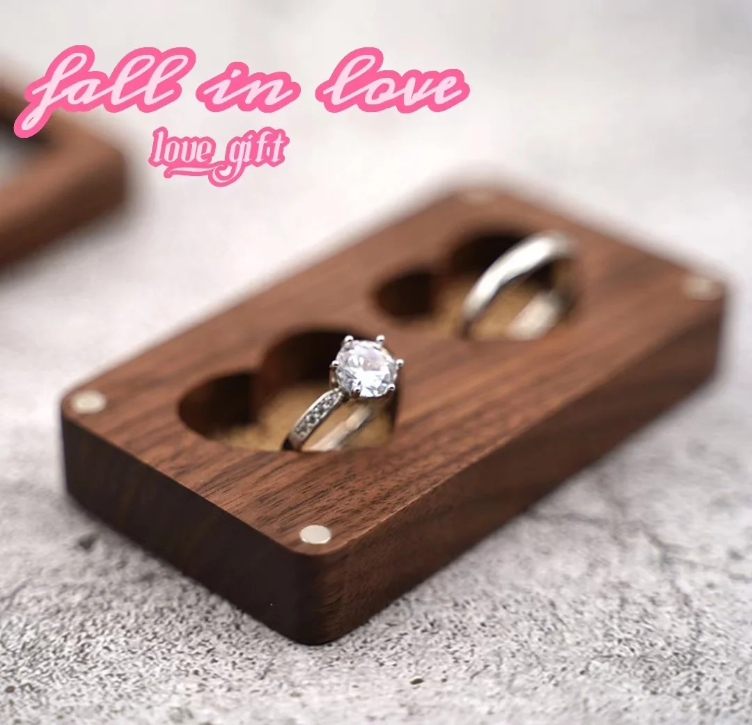 

Personalised Proposal Ring Box Case Jewelry Storage Custom Text Names Ring Box For Wedding Rings For The Girls Gift Anniversary