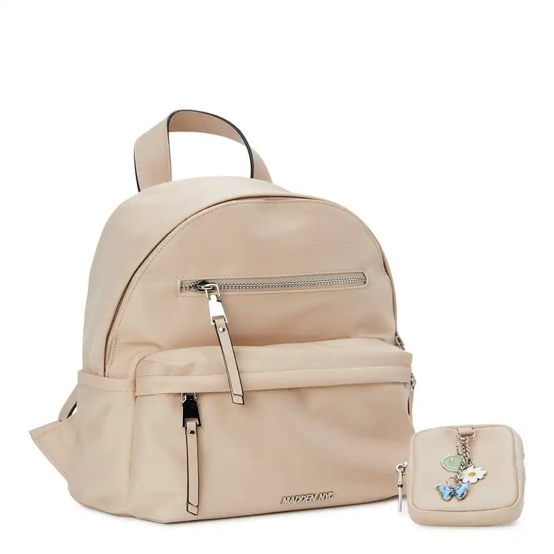 

Dome Backpack with Removable Charm Pouch Beige