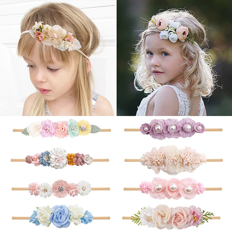 

Baby Hair Bows Girl Headband Elastic Children Hair Bands Accessories for Girls Newborn Head Flower Headband for Baby Headwear