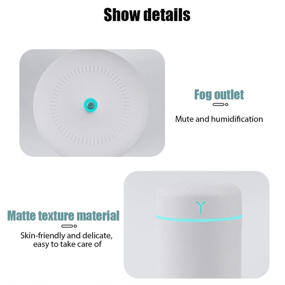 Увлажнитель воздуха портативный с питанием от USB и ночником 420 мл | Бытовая