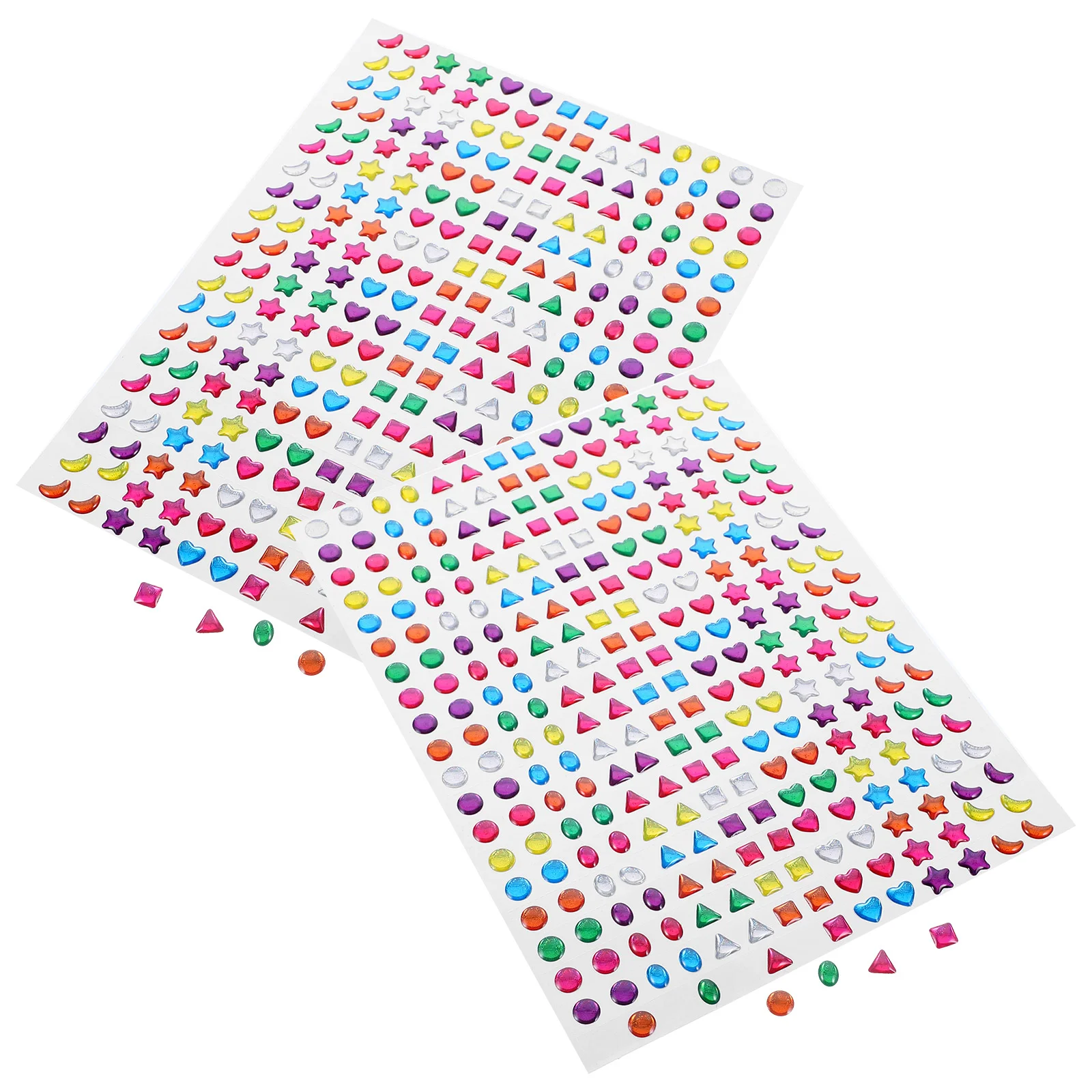 

2 Sheets Cute Reward Stickers Children Glitter Stickers Decorative Decals