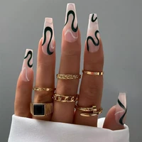 extra long coffin ballerina false nails fake nails with designs press on nails manicure tool nail accessory full cover nail tips