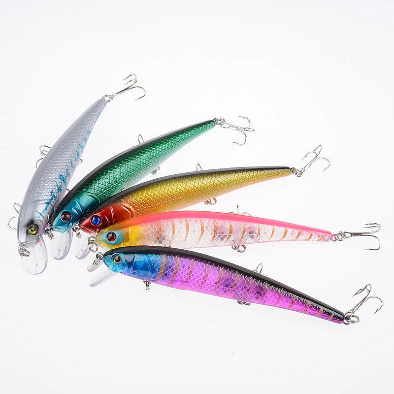 

12.5cm/17g Luya Bait Suspended Minnow Bait Fake Bait Horse Mouth Tilted Mouth Plastic Hard Bait Artificial Fish Temptation