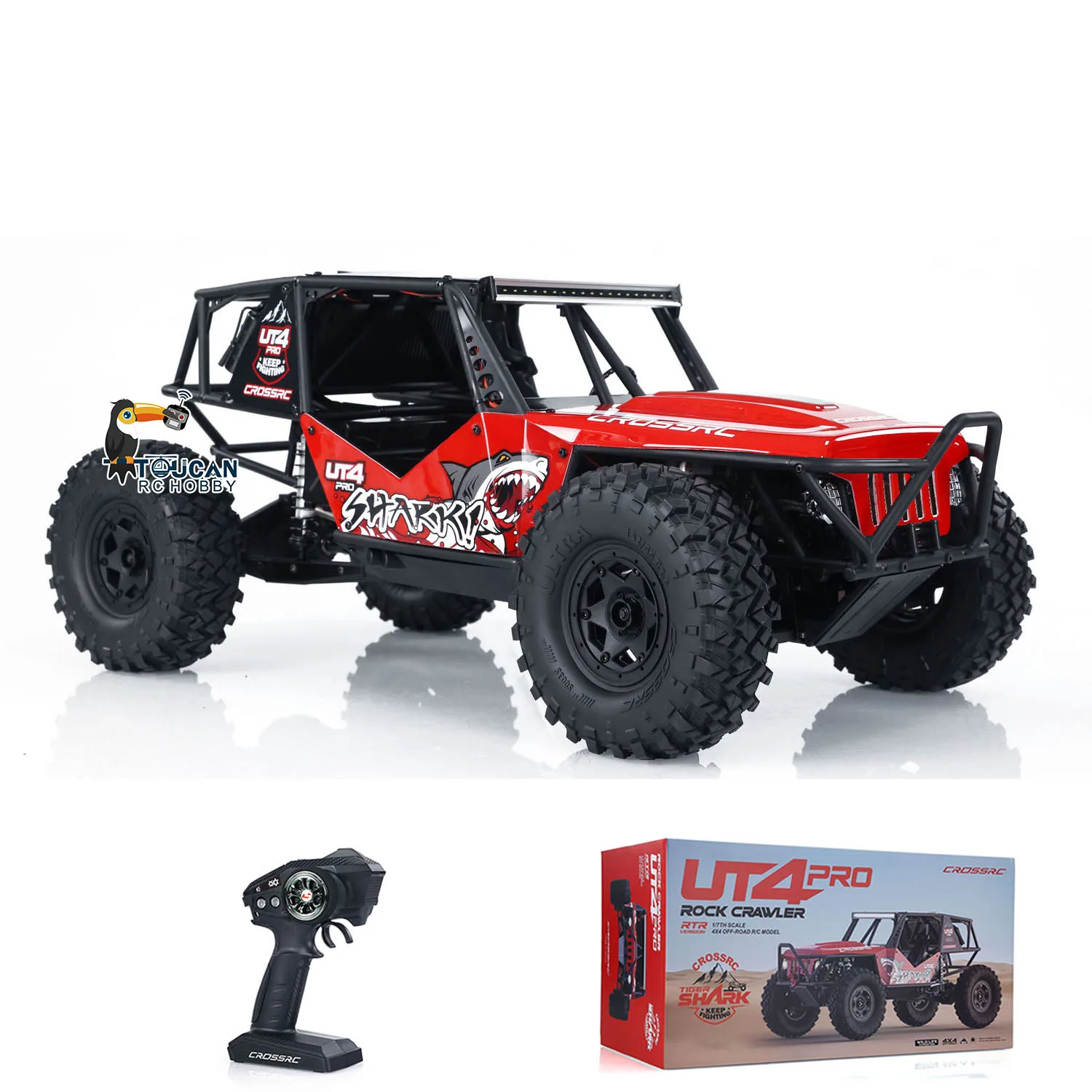 CROSSRC 1/7 RC Car Rock Crawler UT4 Pro Tiger Shark