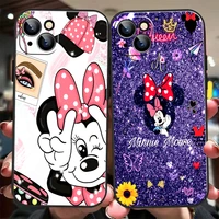 cartoon cute mickey minnie mouse for iphone 13 12 11 pro max 12 13 mini x xr xs max 6 6s 7 8 plus phone case black