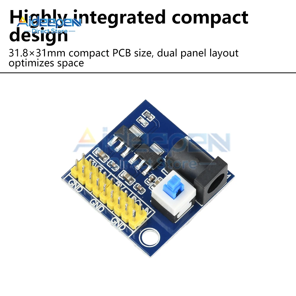 

Модуль питания 3,3 В 5 В 12 В Модуль преобразования нескольких выходовых напряжений DC-DC 6-12 В до 3,3 В 5 В 12 В 800 мА