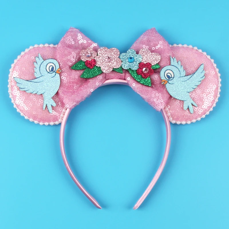 Новая повязка на голову день рождения с бантом и блестками аксессуары для волос