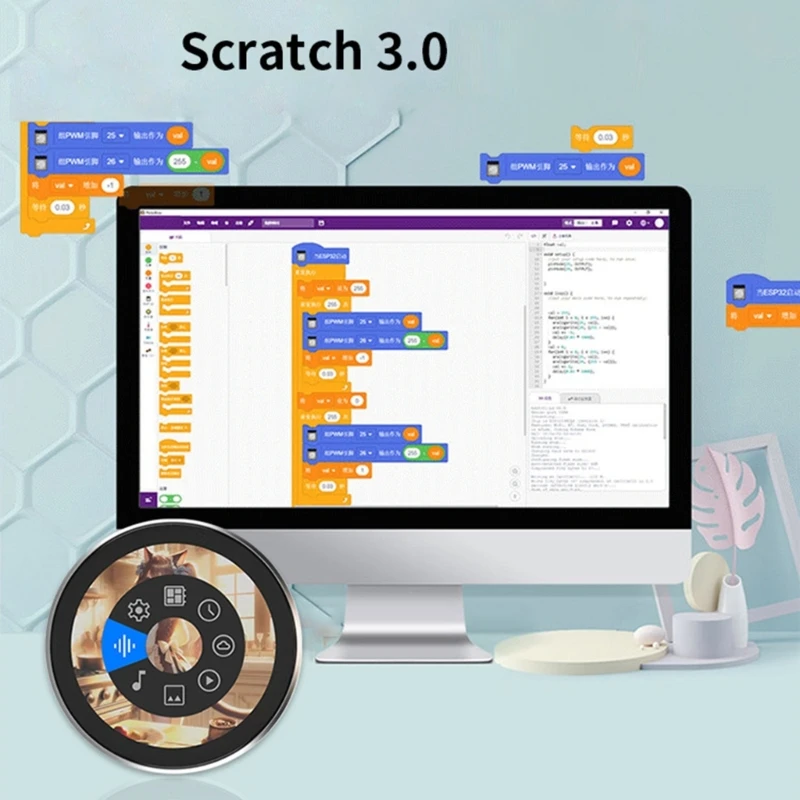 Макетная плата ESP32 1 8-дюймовый емкостный сенсорный ЖК-дисплей Wi-Fi BLE5.0 240 МГц