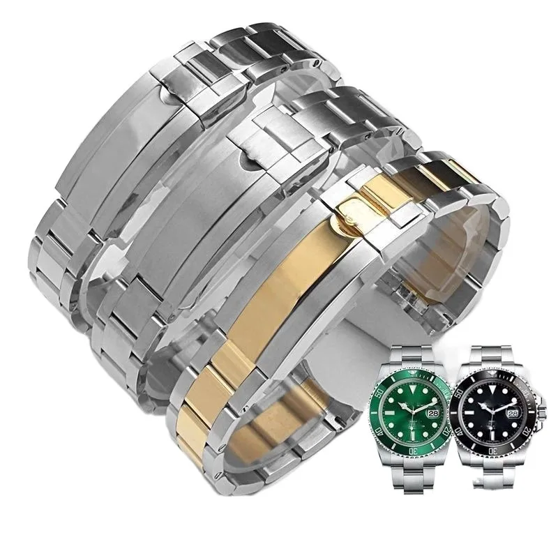 

Stainless Steel Watch Band For Rolex Daytona Water Ghost Diver Series Replacement Fine Steel Watch Chain Solid Metal Watch Band