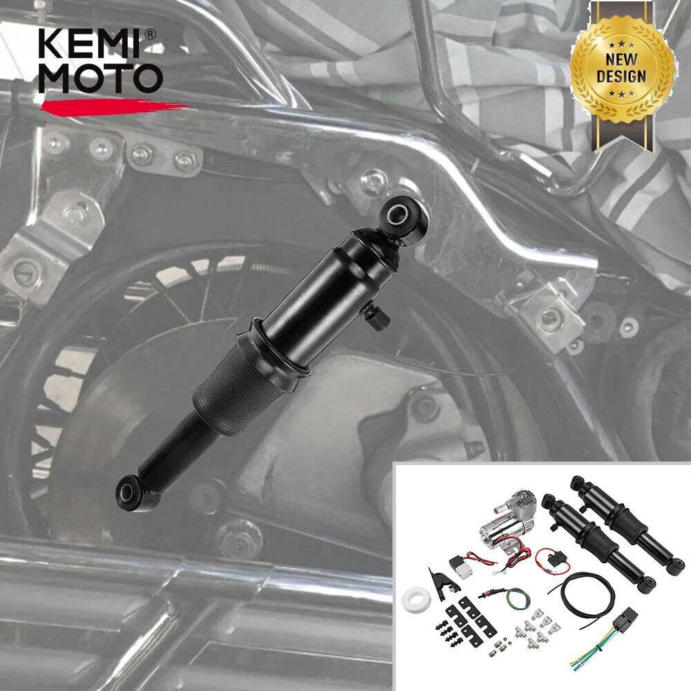 

KEMIMTO For Touring Road King Glide Bagger Street Tour Glide1994-2020 Rear Air Ride Suspension Kit Air Tank Rear Ride Suspension