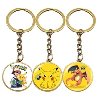 pok%c3%a9mon keychain pokemon anime action figure pikachu keychain squirtle psyduck keychain model car keychain for boys girls gifts
