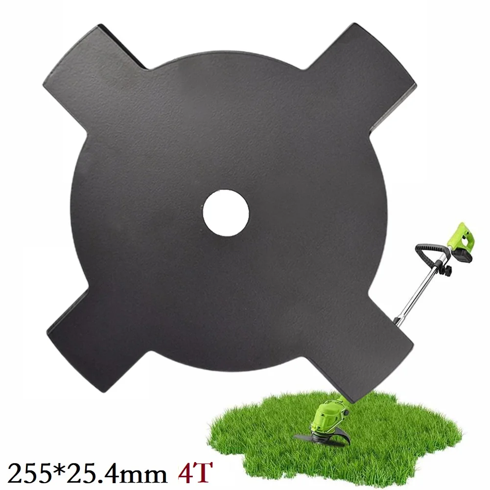 

1pcs 10'' Brush Cutter Lawn Mower Circular Saw Blades 4T 255*25.4mm Grass String Trimmer Cutting Disc Garden Tool Accessories