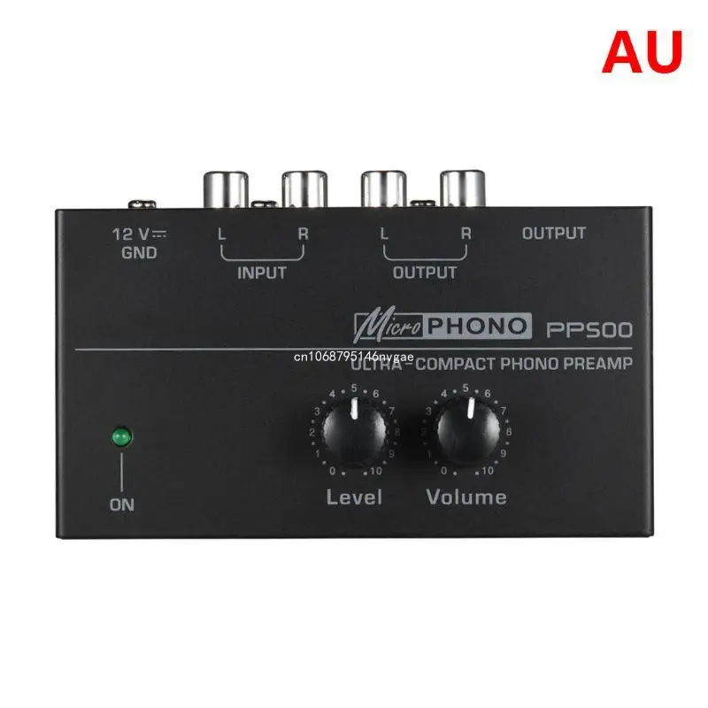 

PP500 Phono Preamp Preamplifier with Level Volume Controls RCA Input Output 1/4" TRS Interfaces for LP Vinyl New Dropship