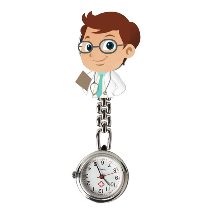 10pcs Nurse Doctor Pendant Pocket Watch Cute Harajuku Women Chest Watch Trend Hanging Watch relógio de bolso enfermagem